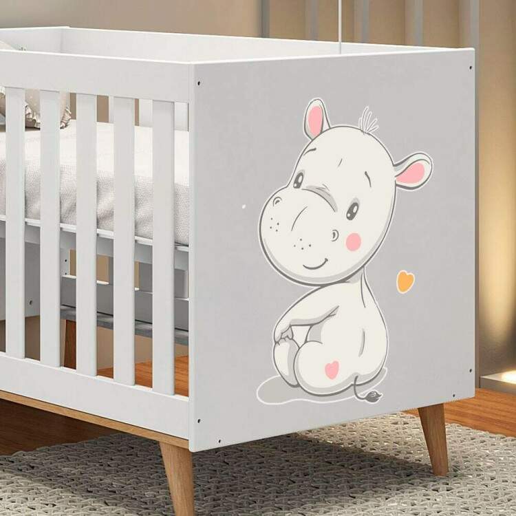 Adesivo de Parede Infantil Hipoptamo Sentado