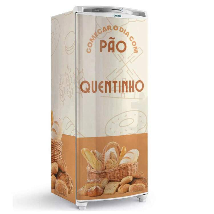 Envelopamento de Geladeira Inteira para Padaria Po Quentinho