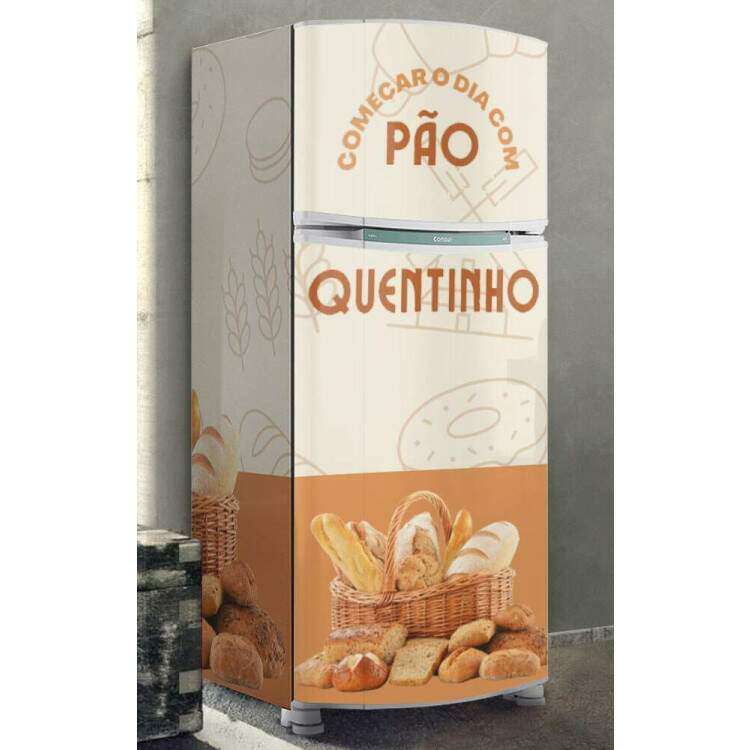 Envelopamento de Geladeira Inteira para Padaria Po Quentinho