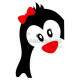 Adesivo para Geladeira Pinguim F�mea de lacinho