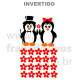 Adesivo de Geladeira Casal de pinguim de Cartola