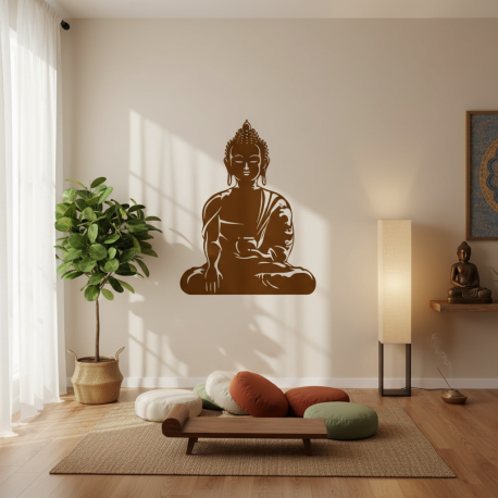 Adesivo de Parede F e Religio Buda Meditando