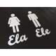 Placa Decorativa para Banheiro em Acr�lico