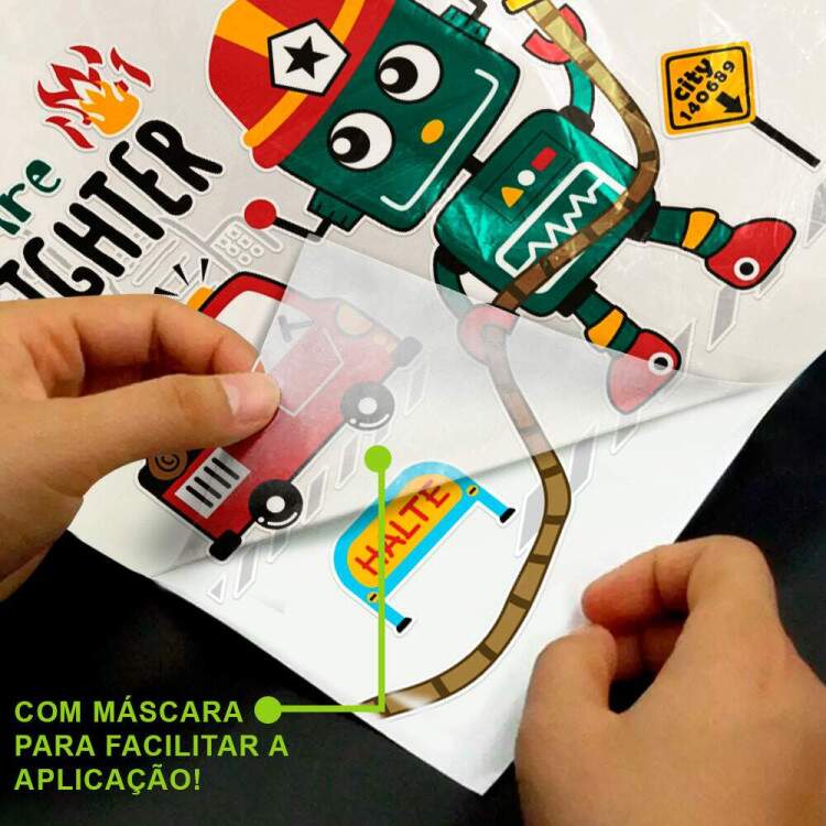 Adesivo de Parede Infantil Robozinho