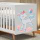 Adesivo de Parede Infantil Unicornio Brincando com Bola