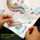 Adesivo de Parede Infantil Unicornio nas Nuvens Feliz