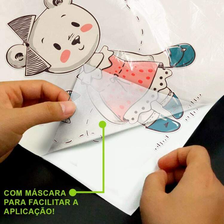 Adesivo de Parede Infantil Ursinha Passeando