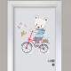 Adesivo de Parede Infantil Ursinho com Bicicleta