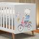 Adesivo de Parede Infantil Ursinho com Bicicleta