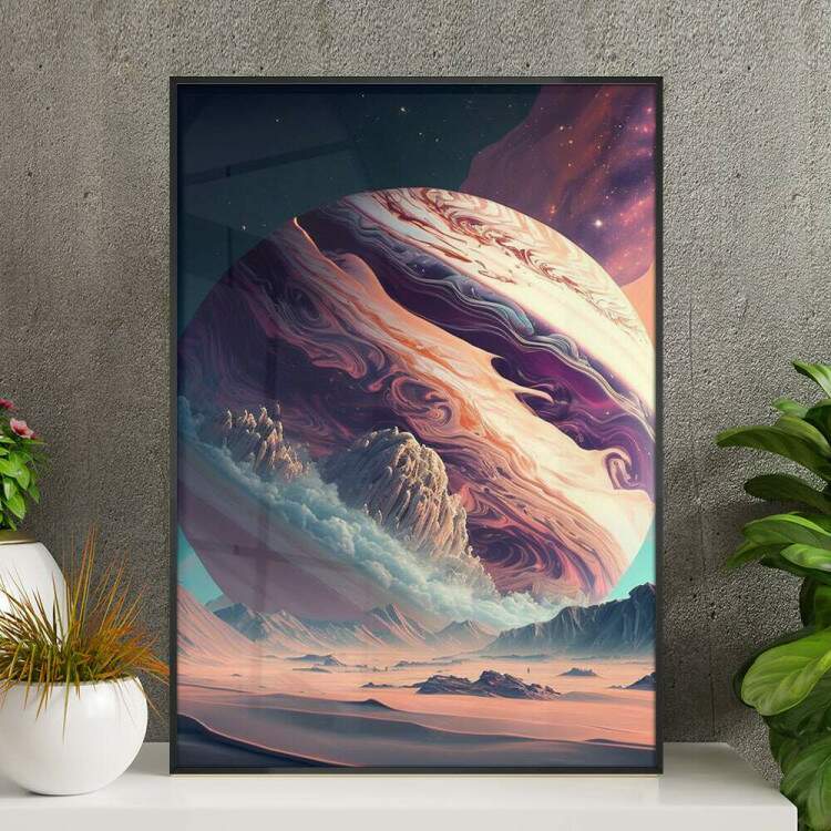 Quadro Decorativo Jpiter Planeta Abstrato