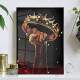 Quadro Decorativo M�o Segurando Coroa No Alto