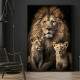 Quadro Decorativo Le�o com Filhotes
