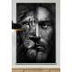 Quadro Decorativo Meia Face Jesus e Le�o