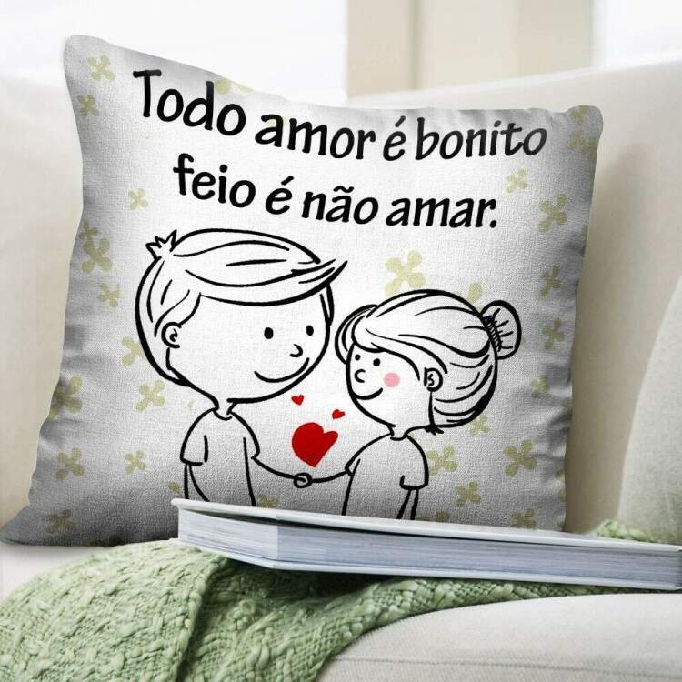 Almofada Dia dos Namorados todo Amor  Bonito