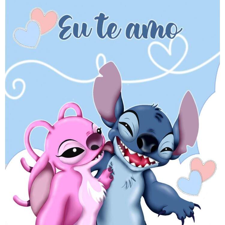 Almofada Dia dos Namorados Lilo e Stitch Eu te Amo