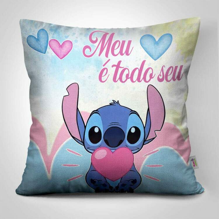 Almofada Dia dos Namorados Lilo e Stitch Meu Amor  Todo Seu 02