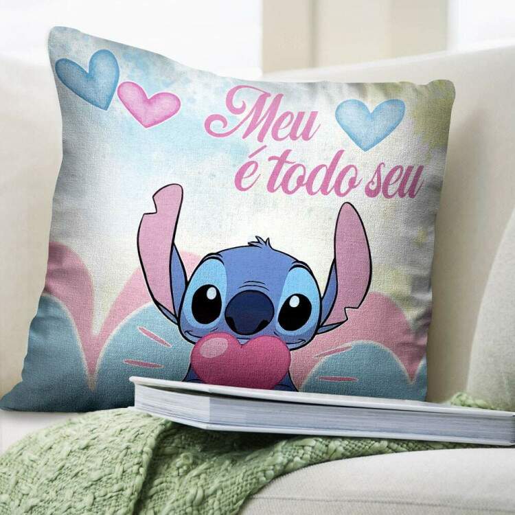 Almofada Dia dos Namorados Lilo e Stitch Meu Amor  Todo Seu 02