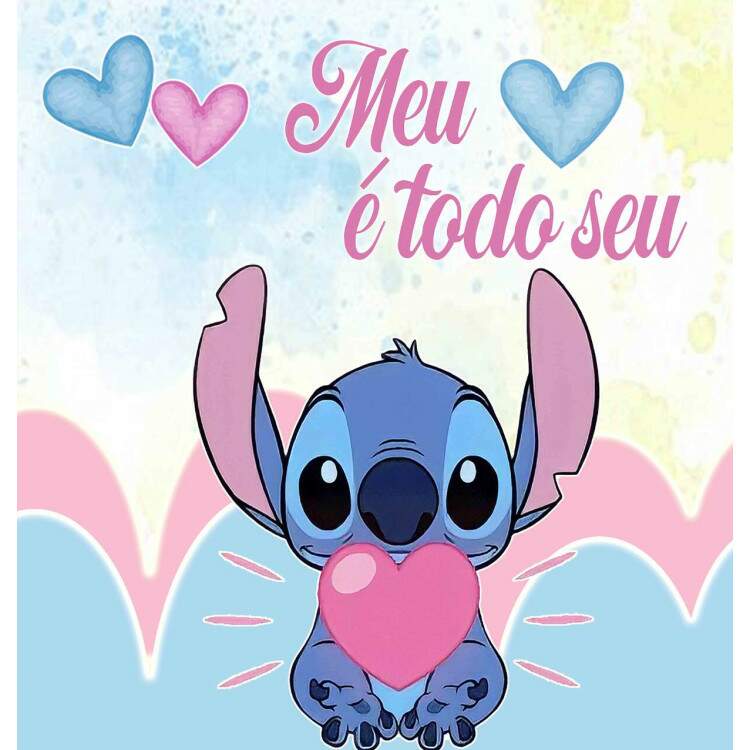 Almofada Dia dos Namorados Lilo e Stitch Meu Amor  Todo Seu 02