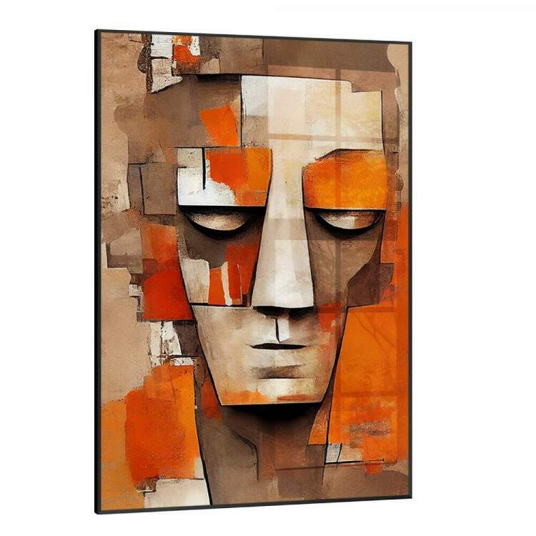 Quadro Decorativo Abstrato Pintura Face Pessoa