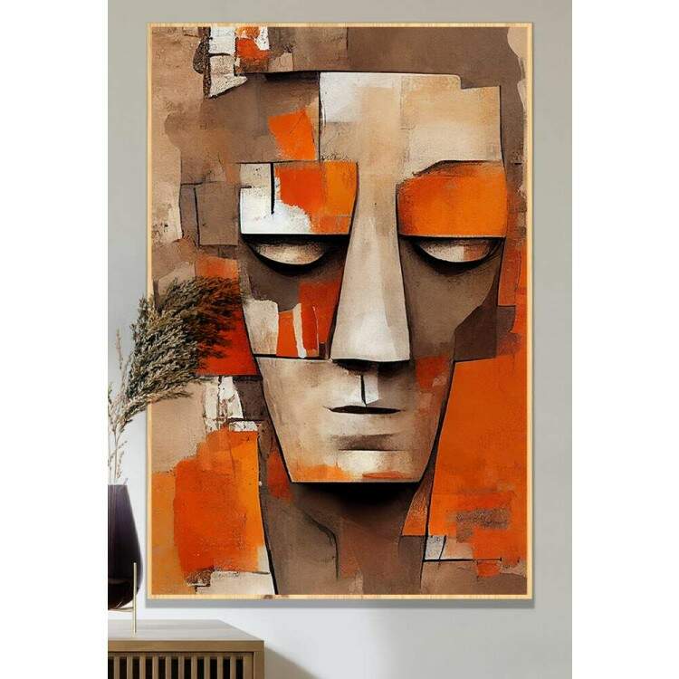 Quadro Decorativo Abstrato Pintura Face Pessoa