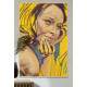 Quadro Decorativo Desenho Mulher de Amarelo