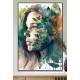 Quadro Decorativo Mulher Abstrato com Folhas