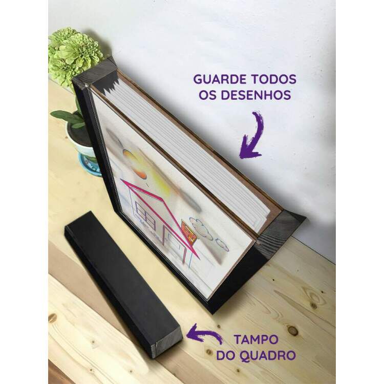 Quadro para guardar desenhos e expor arte de crianas