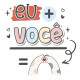 Almofada Dia dos Namorados Eu E Voc� � Igual