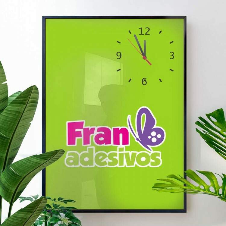 Quadro Decorativo Sua foto ou Imagem Personalizada e Relgio