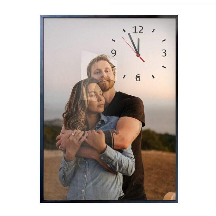 Quadro Decorativo Sua foto ou Imagem Personalizada e Relgio