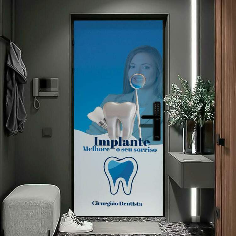 Adesivo Para Porta Dentista mod 05
