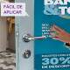 Adesivo Para Porta Petshop Banho e Tosa fundo azul