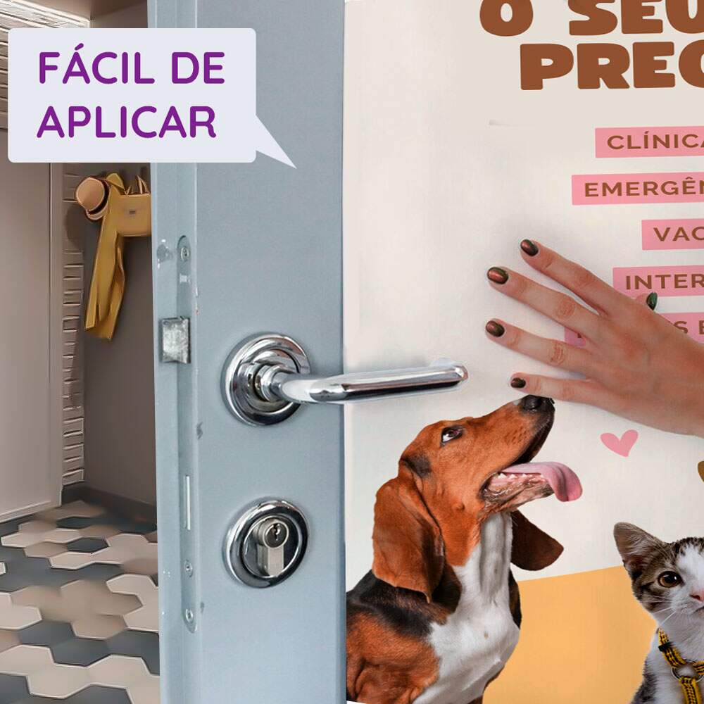 Adesivo Para Porta Petshop Tudo que seu Pet Precisa