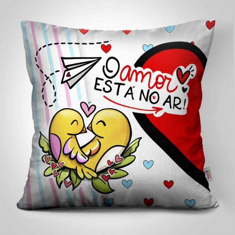 Almofada Dia dos Namorados O Amor Est no Ar