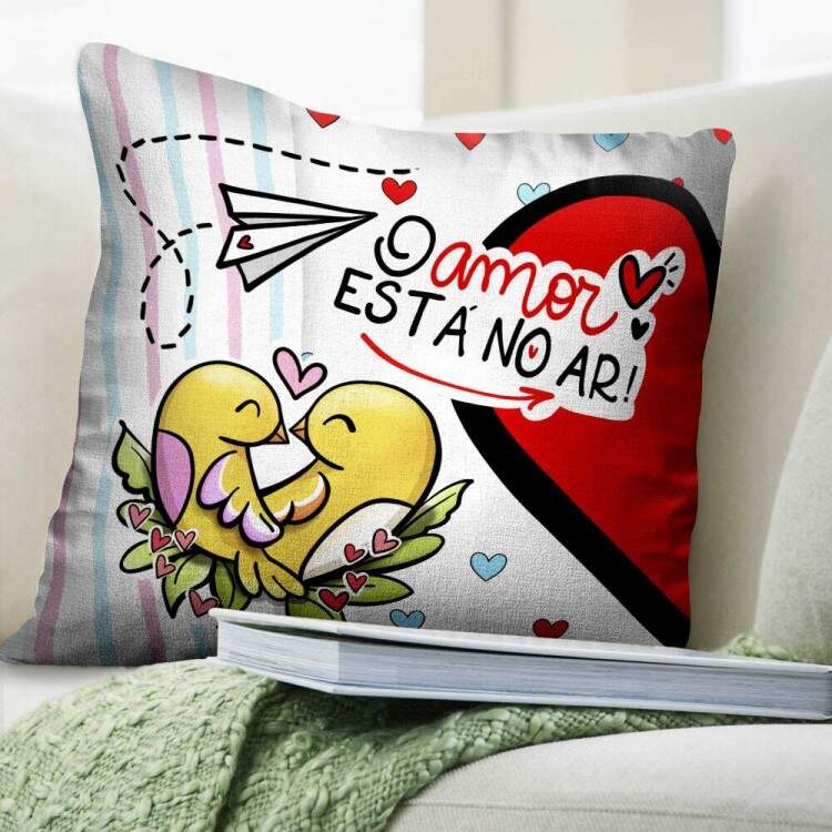 Almofada Dia dos Namorados O Amor Est no Ar