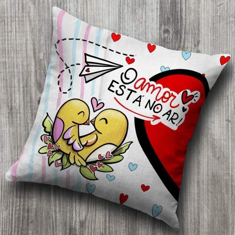 Almofada Dia dos Namorados O Amor Est no Ar