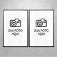 Kit 2 Quadros Decorativo Retangular Personalizado com Sua Foto ou Imagem