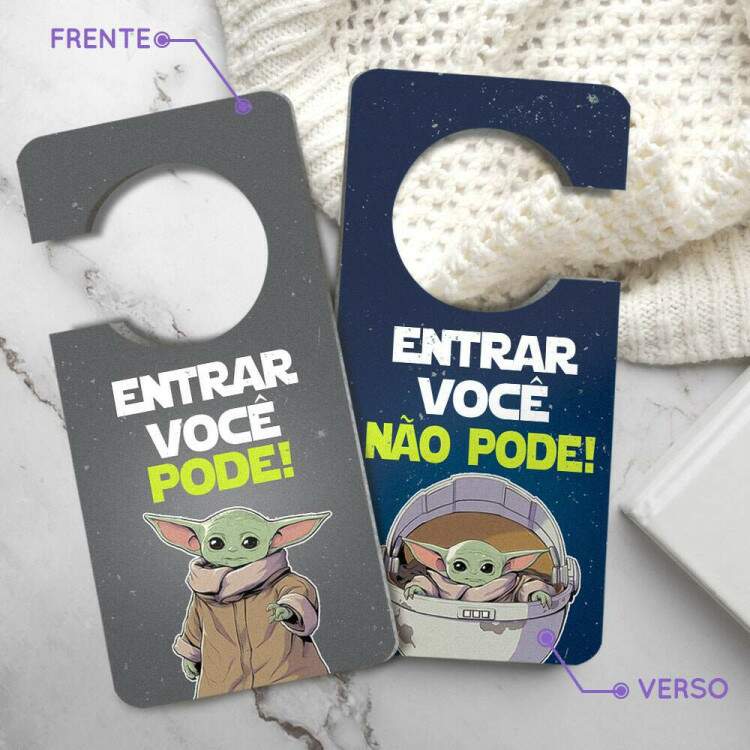 Aviso de Porta de MDF Entrar Voc Pode