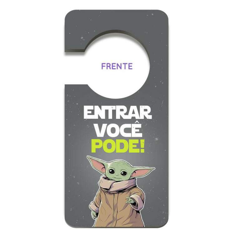 Aviso de Porta de MDF Entrar Voc Pode