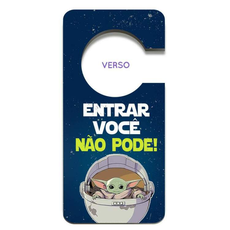 Aviso de Porta de MDF Entrar Voc Pode