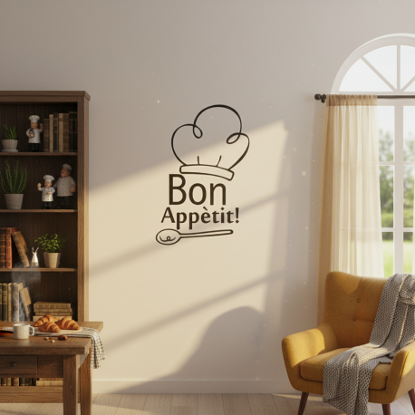 Adesivo de Parede para Cozinha Bom Appetit