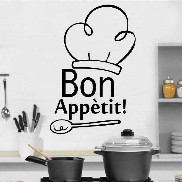 Adesivo de Parede para Cozinha Bom Appetit