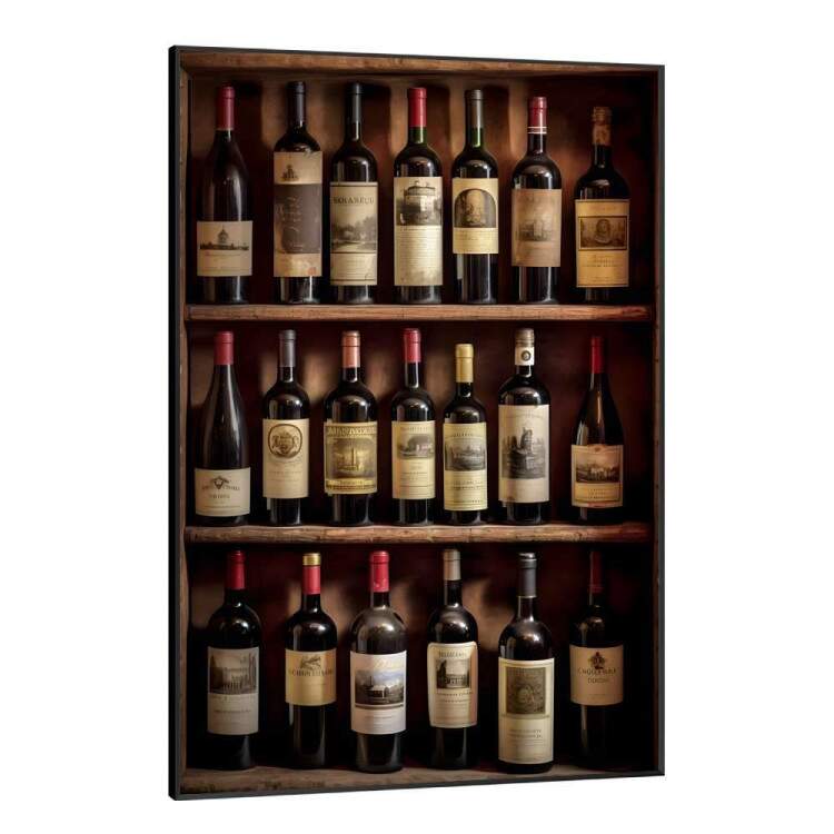 Quadro Decorativo Garrafas de Vinho