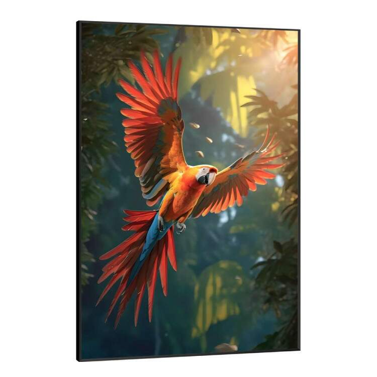 Quadro Decorativo Arara Vermelha