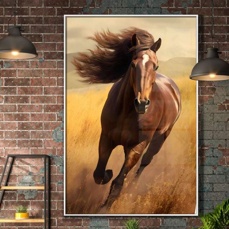 Quadro Decorativo Cavalo Correndo