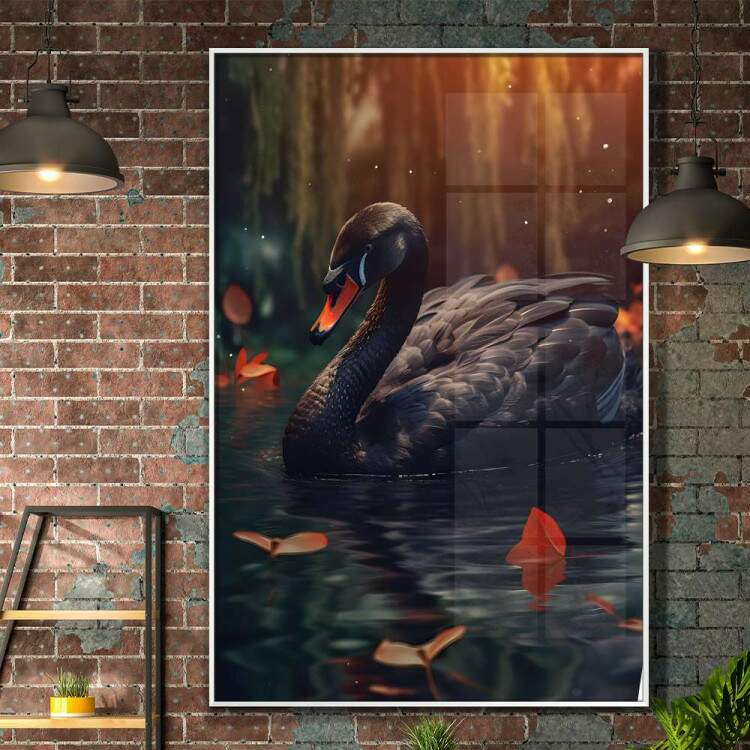 Quadro Decorativo Cisne Negro