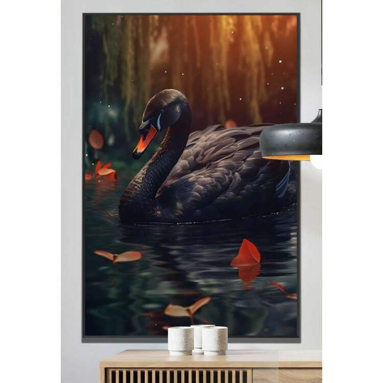 Quadro Decorativo Cisne Negro