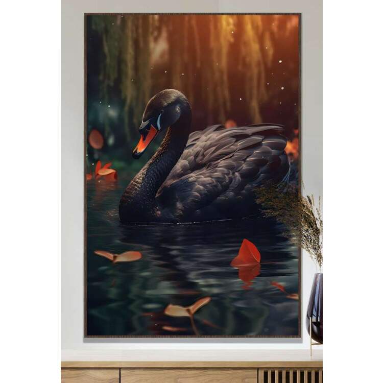 Quadro Decorativo Cisne Negro