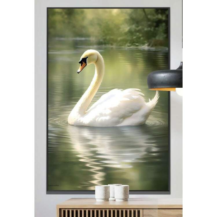 Quadro Decorativo Cisne no Lago