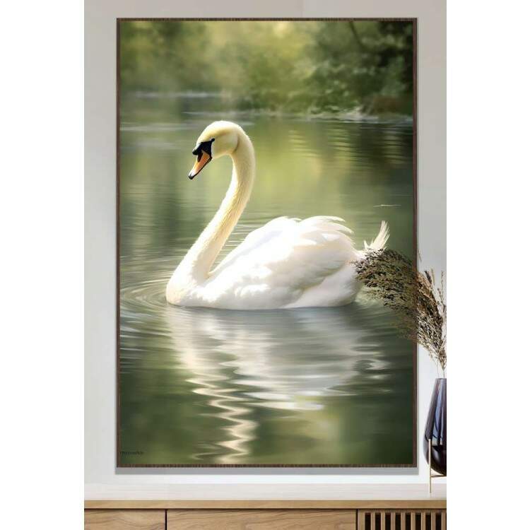 Quadro Decorativo Cisne no Lago